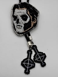 Image 2 of Hand beaded Ghost (Papa Terzo) Bolo Tie