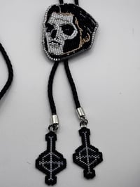 Image 3 of Hand beaded Ghost (Papa Terzo) Bolo Tie