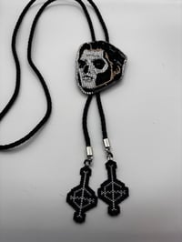 Image 6 of Hand beaded Ghost (Papa Terzo) Bolo Tie
