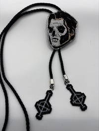 Image 9 of Hand beaded Ghost (Papa Terzo) Bolo Tie