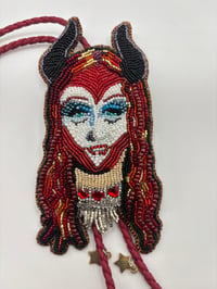 Image 1 of Hand Beaded Chappell Roan bolo tie My Kink is Karma