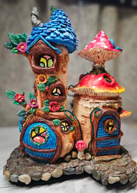 Image 2 of Handmade Upcycled Fairy Cottage Sculpture 