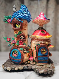 Image 3 of Handmade Upcycled Fairy Cottage Sculpture 