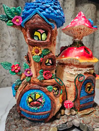 Image 10 of Handmade Upcycled Fairy Cottage Sculpture 