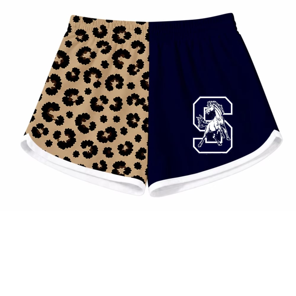 Image of Silver Split Hem Shorts 