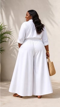 Image 2 of White Palazzo Pants