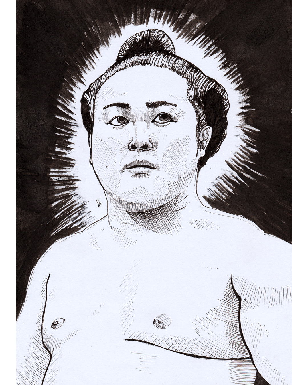 Image of Enho ink drawing 