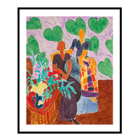 Image 1 of Henry Matisse - Black dress and purple dress, Giclee Print Paper Canvas Wall Decor Poster