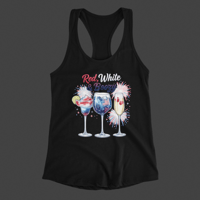 Image 2 of Red White & Boozy Racerback Tank