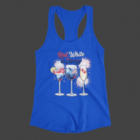 Image 4 of Red White & Boozy Racerback Tank
