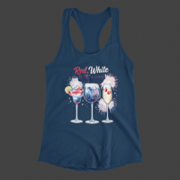Image 6 of Red White & Boozy Racerback Tank