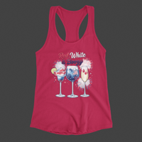 Image 8 of Red White & Boozy Racerback Tank