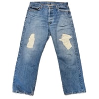 Image 4 of Mens Levi's 501 XX button fly , vintage 2007, SZ 36/30 , straight leg mid rise, medium wash 100% cot