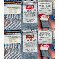 Image 11 of Mens Levi's 501 XX button fly , vintage 2007, SZ 36/30 , straight leg mid rise, medium wash 100% cot