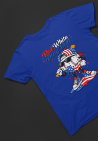 Image 5 of Red White Play Ball Youth & Adult Tee