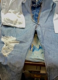 Image 12 of Mens Levi's 501 XX button fly , vintage 2007, SZ 36/30 , straight leg mid rise, medium wash 100% cot