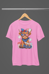 Image 6 of Red White Moo Youth & Adult Tee