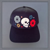 Image 1 of Navy Floral Skull