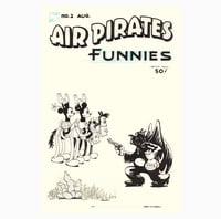 Image 1 of Limited Edition Print of Original Art for Cover of Air Pirates #2 Signed by Gary Hallgren
