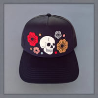 Image 1 of Navy Floral Skull II