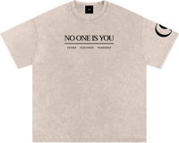 Image 1 of Oversized Snow Washed "Aura" T-shirt - Apricot