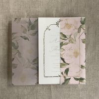 Image 3 of Rosalie floral blush vellum wraps + envelope liners PACK of 10