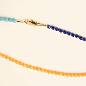 Image of Gargantilla Tri  Naranja/Azul Marino/Azul Claro 