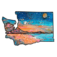 Assorted Stickers  - Product name wa state pure magic