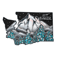 Assorted Stickers  - Product name wa state mt baker
