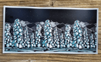 Assorted Stickers  - Product name snowy tree bumper sticker