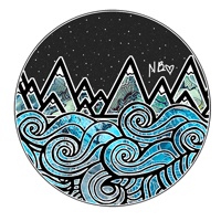 Assorted Stickers  - Product name tidal wave round