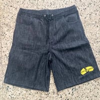 Image 1 of Mad Wu Rican Denim Black Shorts