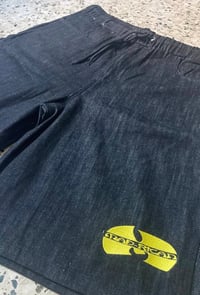 Image 2 of Mad Wu Rican Denim Black Shorts