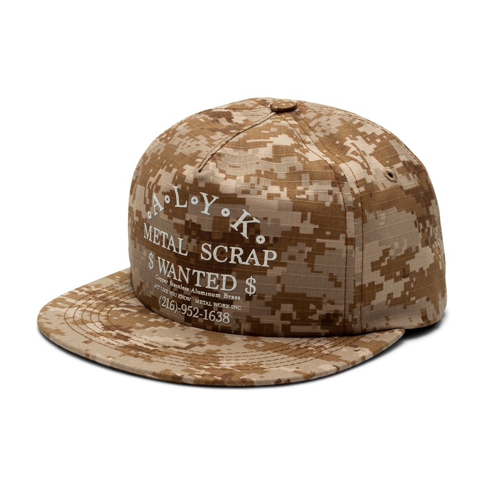 Image of Wanted 5 Panel Snapback Unconstructed Hat - Digital Desert Camo