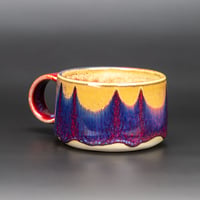 Image 1 of Peach/Noir Waves Low Mug