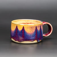 Image 2 of Peach/Noir Waves Low Mug