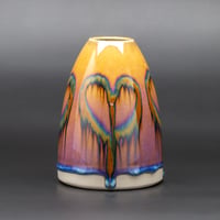 Image 2 of Rainbow Melting Hearts - Medium Vase