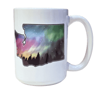 Coffee Mugs – 15oz - Product name wa state aurora