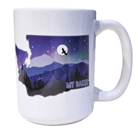 Coffee Mugs – 15oz - Product name wa state mt baker raven moon