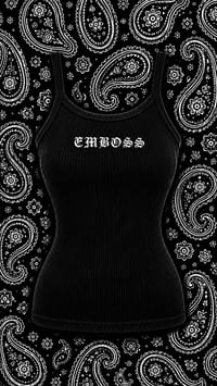 Image 1 of (Pre-Order) EMBOSS Ribbed Tank – Black