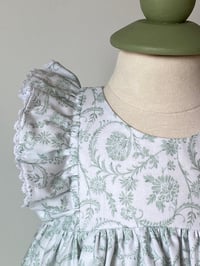 Image 1 of Sage Green Chinoiserie Baby Dress Set