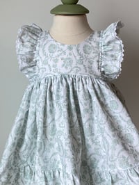 Image 4 of Sage Green Chinoiserie Baby Dress Set
