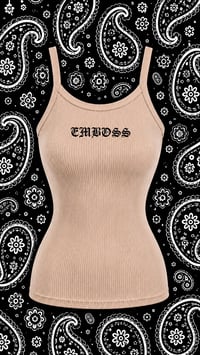 Image 1 of (Pre-Order) EMBOSS Ribbed Tank – Beige