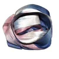 Image 6 of 10YD.  ABSTRACT HAND DYED SARI SILK RIBBON BY COLOR BURST SILK