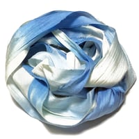 Image 3 of 10YD.  ALPINE OMBRE HAND DYED SARI SILK RIBBON BY COLOR BURST SILK