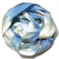 Image 6 of 10YD.  ALPINE OMBRE HAND DYED SARI SILK RIBBON BY COLOR BURST SILK