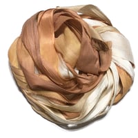Image 2 of 10YD. AZTEC HAND DYED SARI SILK RIBBON BY COLOR BURST SILK