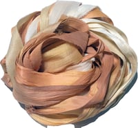 Image 4 of 10YD. AZTEC HAND DYED SARI SILK RIBBON BY COLOR BURST SILK