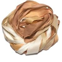 Image 5 of 10YD. AZTEC HAND DYED SARI SILK RIBBON BY COLOR BURST SILK