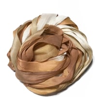 Image 6 of 10YD. AZTEC HAND DYED SARI SILK RIBBON BY COLOR BURST SILK